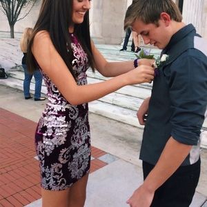 B Darlin Short Plum Dress